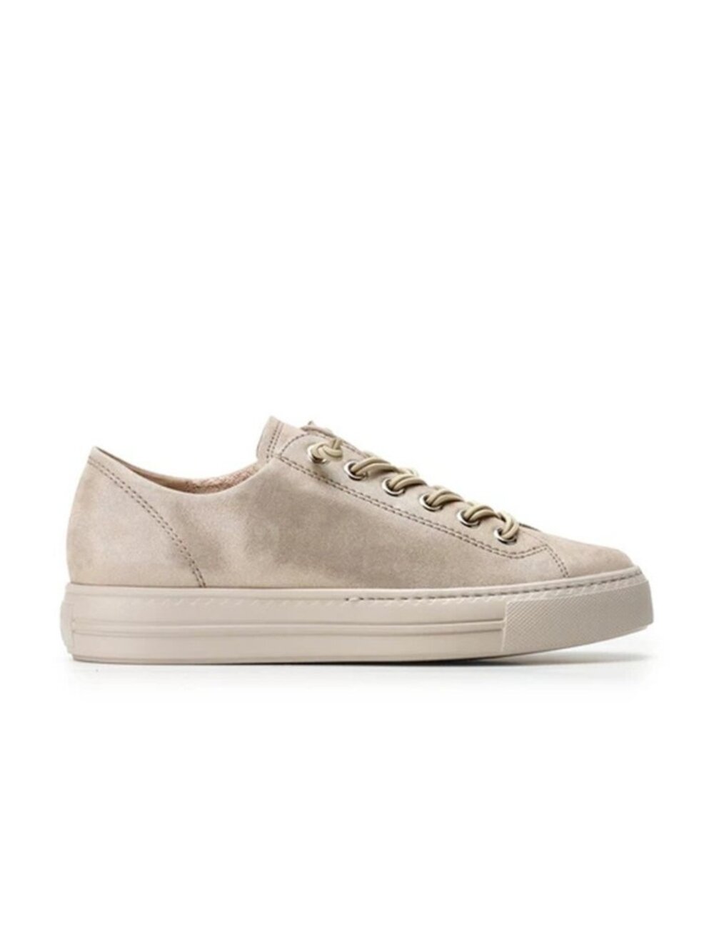 $420 PAUL GREEN HADLEY SNEAKER SHOES Cashmere Metallic Suede 6.5 US (TF17)